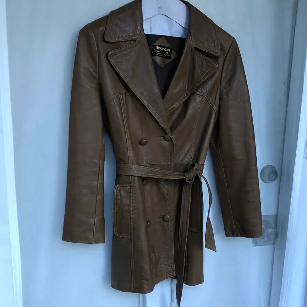 Vintage leather trenchcoat